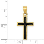 Load image into Gallery viewer, 14K Yellow Gold Epoxy Latin Cross Pendant