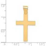 Load image into Gallery viewer, 14K Yellow Gold Polished Cross Pendant 35mm length