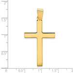 Load image into Gallery viewer, 14K Yellow Gold Polished Cross Pendant 42mm length