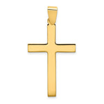 Load image into Gallery viewer, 14K Yellow Gold Polished Cross Pendant 42mm length