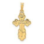Load image into Gallery viewer, 14K Yellow Gold Eastern Orthodox Cross Charm 27mm length