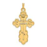Load image into Gallery viewer, 14K Yellow Gold Eastern Orthodox Cross Pendant 41mm length