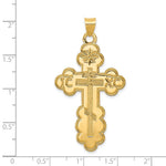 Load image into Gallery viewer, 14K Yellow Gold Eastern Orthodox Cross Pendant 50mm length