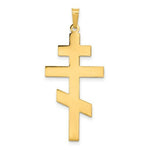 Load image into Gallery viewer, 14K Yellow Gold Eastern Orthodox Cross Pendant 40mm length