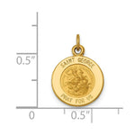Load image into Gallery viewer, 14K Yellow Gold Saint George Medal Charm 12mm width