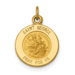 Load image into Gallery viewer, 14K Yellow Gold Saint George Medal Charm 12mm width