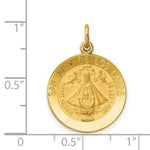 Load image into Gallery viewer, 14K Yellow Gold Our Lady of San Juan Medal Pendant 18mm width