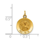 Load image into Gallery viewer, 14K Yellow Gold Saint John Medal Charm 13mm width