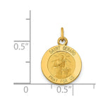 Load image into Gallery viewer, 14K Yellow Gold Saint Gerard Medal Charm 12mm width