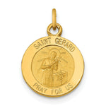 Load image into Gallery viewer, 14K Yellow Gold Saint Gerard Medal Charm 12mm width