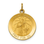 Load image into Gallery viewer, 14K Yellow Gold Saint Gerard Medal Pendant 19mm width
