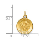 Load image into Gallery viewer, 14K Yellow Gold Saint Matthew Medal Charm 12mm width
