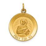 Load image into Gallery viewer, 14K Yellow Gold Saint Peter Medal Pendant 19mm width