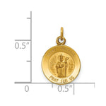 Load image into Gallery viewer, 14K Yellow Gold Saint Patrick Medal Charm 12mm width