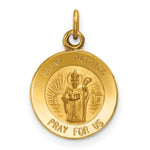 Load image into Gallery viewer, 14K Yellow Gold Saint Patrick Medal Charm 12mm width