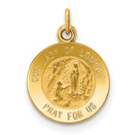 Load image into Gallery viewer, 14K Yellow Gold Our Lady of Lourdes Medal Charm 12mm width