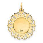 Load image into Gallery viewer, 14K Yellow Gold Our Lady of Lourdes Medal Pendant 19mm width