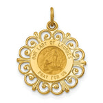 Load image into Gallery viewer, 14K Yellow Gold Our Lady of Lourdes Medal Pendant 19mm width