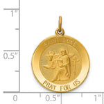 Load image into Gallery viewer, 14K Yellow Gold Saint Luke Medal Pendant 19mm width