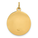 Load image into Gallery viewer, 14K Yellow Gold Our Lady of Fatima Medal Pendant 19mm width