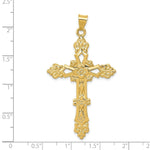 Load image into Gallery viewer, 14K Yellow Gold Polished Cross Pendant 54mm length