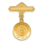 Load image into Gallery viewer, 14K Yellow Gold Our Lady of Guadalupe Medal Pin 17mm width