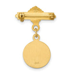 Load image into Gallery viewer, 14K Yellow Gold Saint Lucy Medal Pin 17mm width