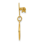 Load image into Gallery viewer, 14K Yellow Gold Saint John the Baptist Medal Pin 17mm width