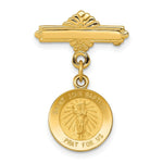 Load image into Gallery viewer, 14K Yellow Gold Saint John the Baptist Medal Pin 17mm width