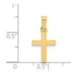 Load image into Gallery viewer, 14K Yellow Gold Cross Pendant 21mm length