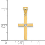 Load image into Gallery viewer, 14K Yellow Gold Polished .01ct. Diamond Cross Pendant
