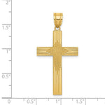 Load image into Gallery viewer, 14K Yellow Gold Laser Designed Cross 41mm length