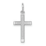 Load image into Gallery viewer, 14K White Gold Laser Designed Cross Charm 23mm length