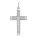 Load image into Gallery viewer, 14K White Gold Laser Designed Cross Pendant 26mm length