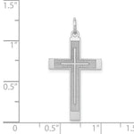 Load image into Gallery viewer, 14K White Gold Laser Designed Cross Pendant 33mm length