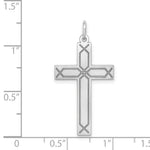 Load image into Gallery viewer, 14K White Gold Laser Designed Cross Pendant 33mm length