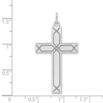 Load image into Gallery viewer, 14K White Gold Laser Designed Cross Pendant 41mm length
