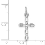 Load image into Gallery viewer, 14K White Gold Laser Designed Cross Pendant 23mm length