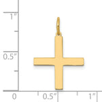 Load image into Gallery viewer, 14K Yellow Gold Laser Designed Cross Charm 22mm length