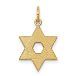 Load image into Gallery viewer, 14K Yellow Gold Laser Designed Star of David Charm