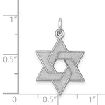 Load image into Gallery viewer, 14K White Gold Laser Designed Star of David Pendant 26mm length