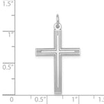 Load image into Gallery viewer, 14K White Gold Laser Designed Cross Pendant 32mm length
