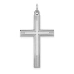 Load image into Gallery viewer, 14K White Gold Laser Designed Cross Pendant 39mm length