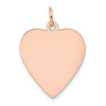 Load image into Gallery viewer, 14K Rose Gold Plain .018 Gauge Engraveable Heart Disc Charm Pendant