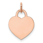 Load image into Gallery viewer, 14K Rose Gold Medium Engraveable Heart Charm