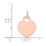Load image into Gallery viewer, 14K Rose Gold Medium Engraveable Heart Charm