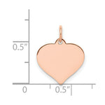 Load image into Gallery viewer, 14K Rose Gold Heart Disc Charm