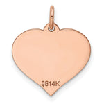 Load image into Gallery viewer, 14K Rose Gold Heart Disc Charm