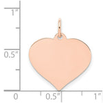 Load image into Gallery viewer, 14K Rose Gold Heart Disc Charm