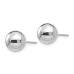 Load image into Gallery viewer, 14K White Gold Polished 9mm Ball Post Earrings